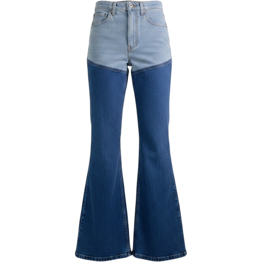 Kacey Musgraves x Lee Higher Climb High Rise‎ Two Tone Flare Jeans Size 2 NWT